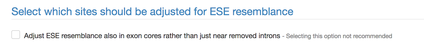 Select ESE scoring strategy